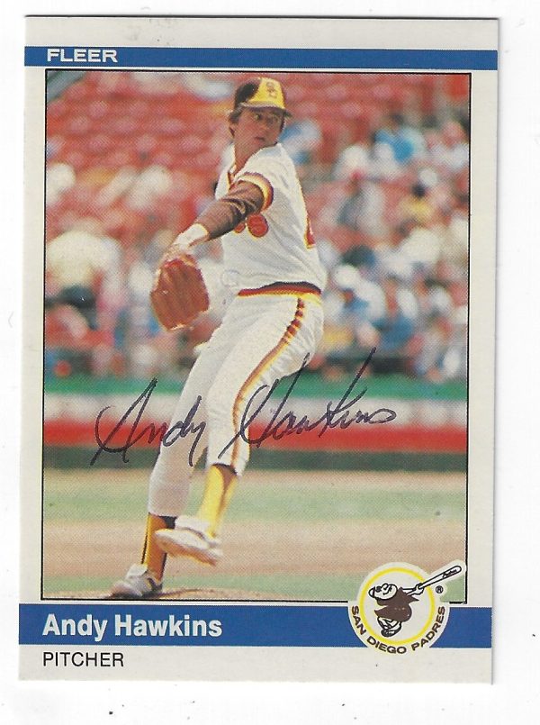 Autographed ANDY HAWKINS 1984 Fleer Card