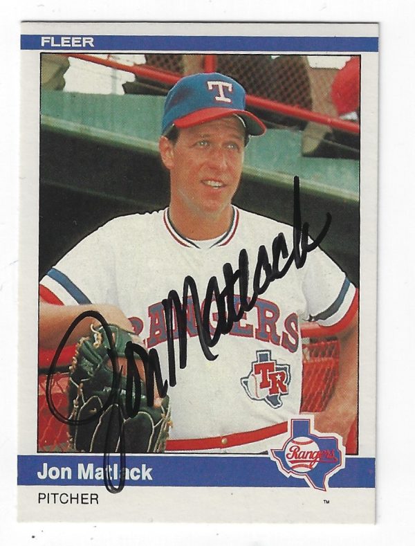 Autographed JON MATLACK 1984 Fleer Card