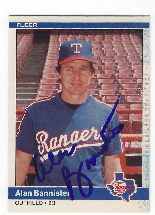 Autographed ALAN BANNISTER 1984 Fleer Card