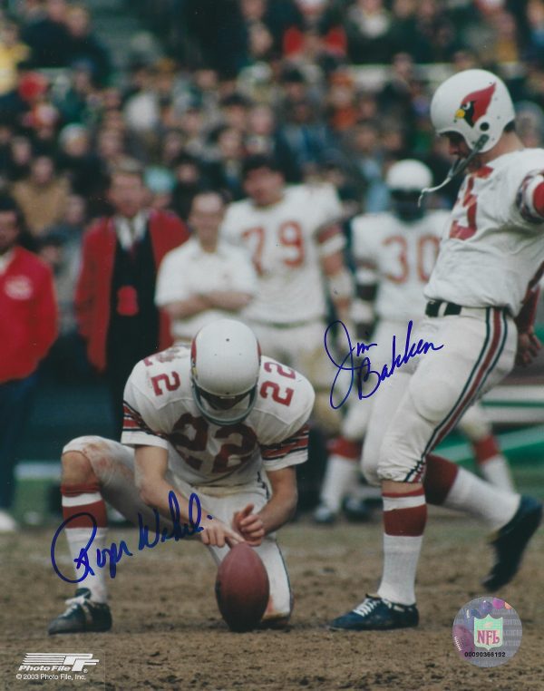 Autographed ROGER WEHRLI & JIM BAKKEN 8X10 St. Louis Cardinals Photo
