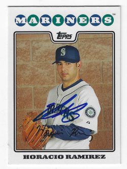 Autographed HORACIO RAMIREZ 2008 Topps card