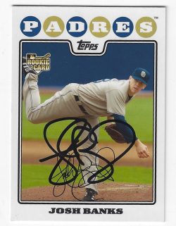 Autographed JOSH BANKS 2008 Topps Card