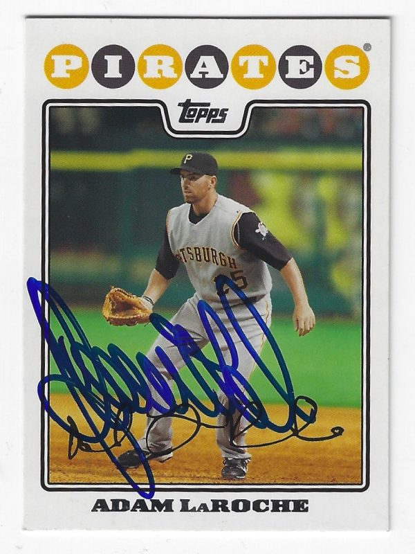 Autographed ADAM LAROCHE 2008 Topps Card