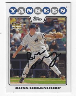 Autographed ROSS OHLENDORF 2008 Topps Card