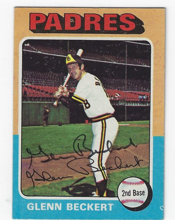Autographed GLENN BECKERT 1975 Topps Card