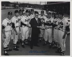AUTOGRAPHED DEL CRANDALL 8x10 Milwaukee Braves Photo