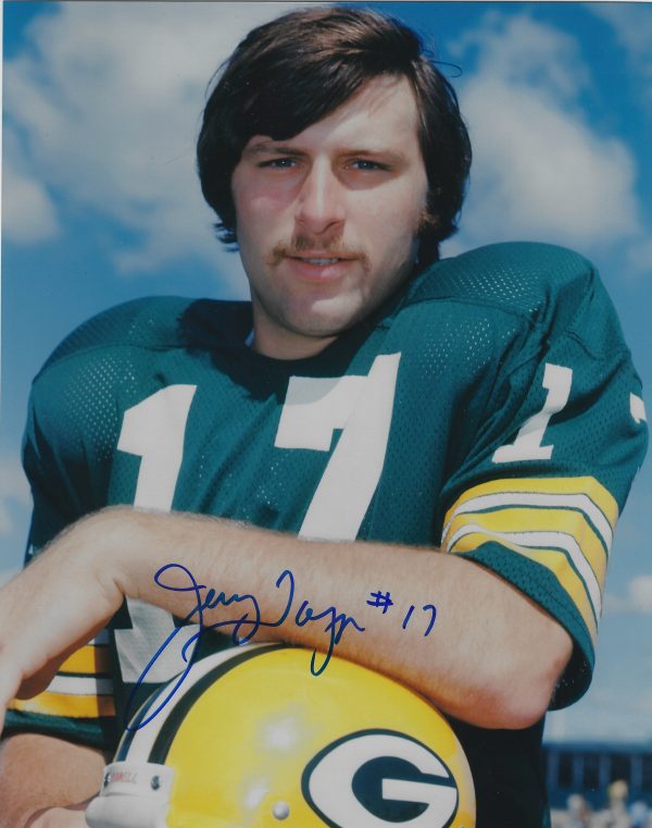 Autographed JERRY TAGGE 8x10 Green Bay Packers Photo