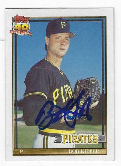Autographed BOB KIPPER 1991 Topps Card