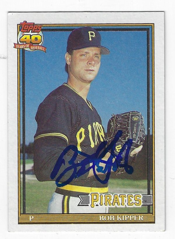 Autographed BOB KIPPER 1991 Topps Card