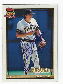 Autographed BOB WALK 1991 Topps Card