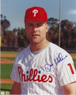 AUTOGRAPHED Dave Hollins Philadelphia Phillies 8x10 Photo