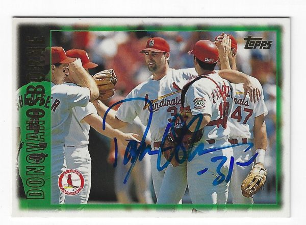 Autographed DONOVAN OSBORNE 1997 Topps Card