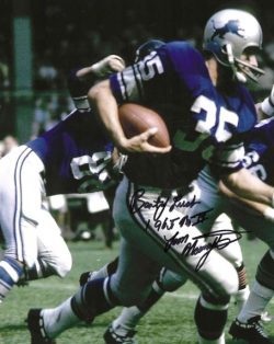 Autographed TOM NOWATZKE 8X10 Detroit Lions Photo