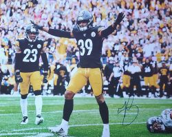 Autographed MINKAH FITZPATRICK Pittsburgh Steelers 11x14 Photo