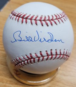Autographed Bill Virdon Rawlings Official Major League Baseball