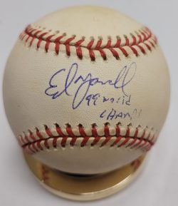 Autographed ED YARNALL Official American League Baseball