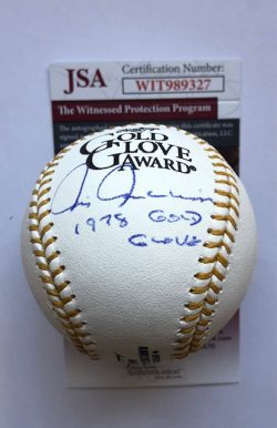 Autographed Chris Chambliss 1978 Gold Glove  Rawlings Official Gold Glove Baseball