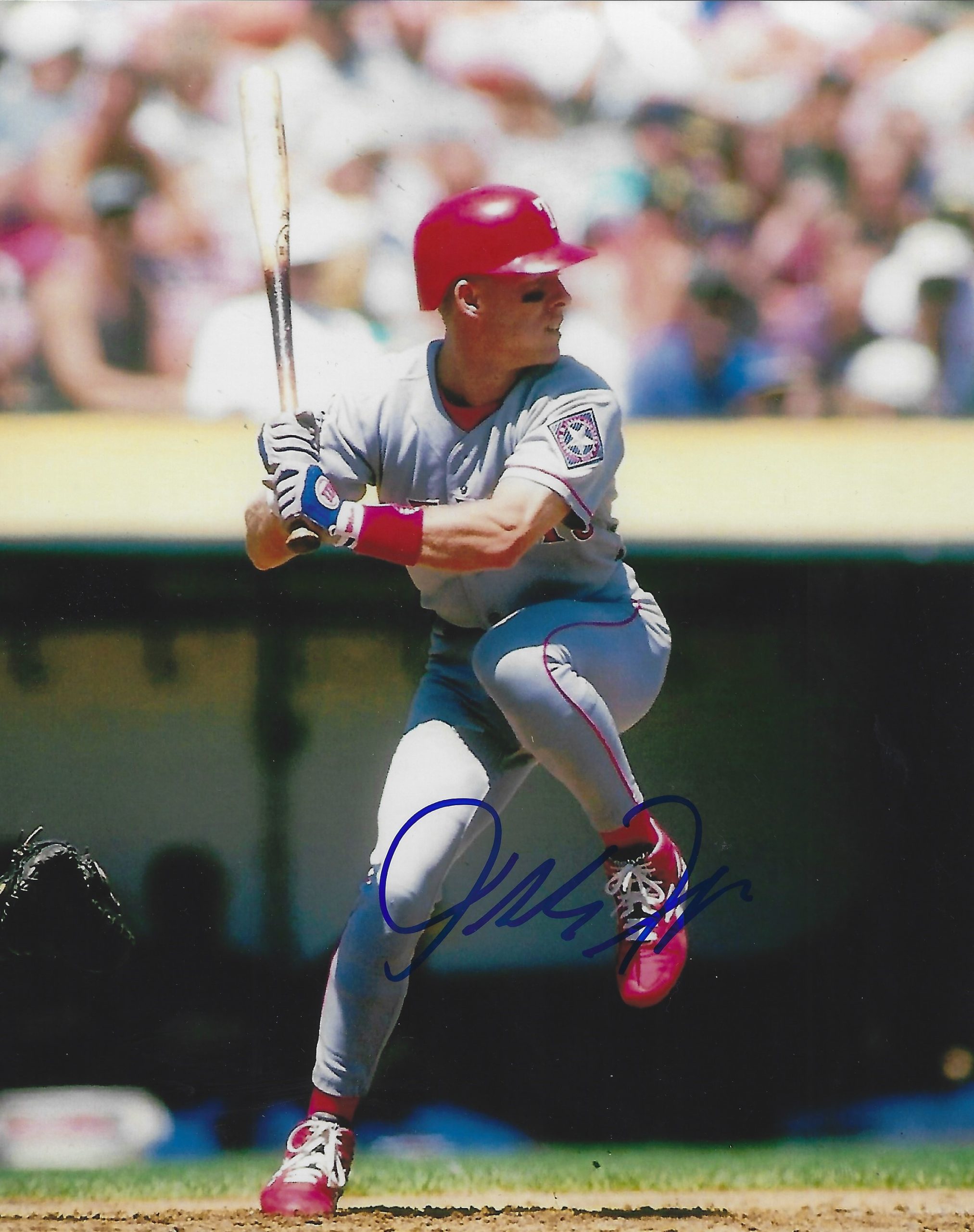 JEFF FRYE TEXAS RANGERS SIGNED 24x36 FOAM BOARD POSTER PHOTO 1of1 1/1 JSA  COA