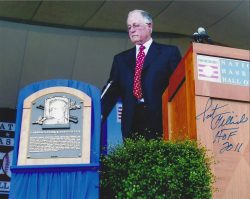 Autographed PAT GILLICK 8X10 HOF 2011 photo