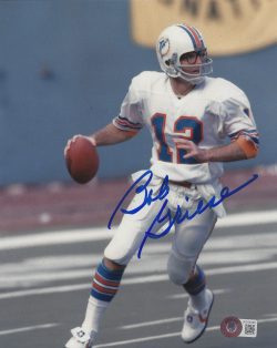 Autographed BOB GRIESE 8X10 Miami Dolphins photo Beckett Witness