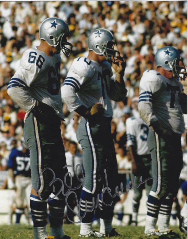 Autographed Bill Sandeman Dallas Cowboys 8X10 photo