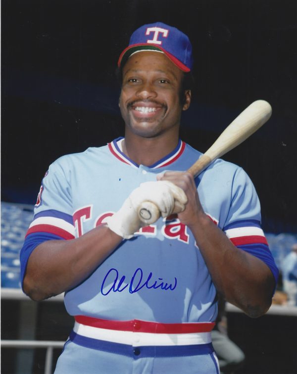 AUTOGRAPHED AL OLIVER 8X10 Texas Rangers Photo