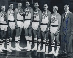 Autographed JOHN KUNDLA 8X10 Minneapolis Lakers photo