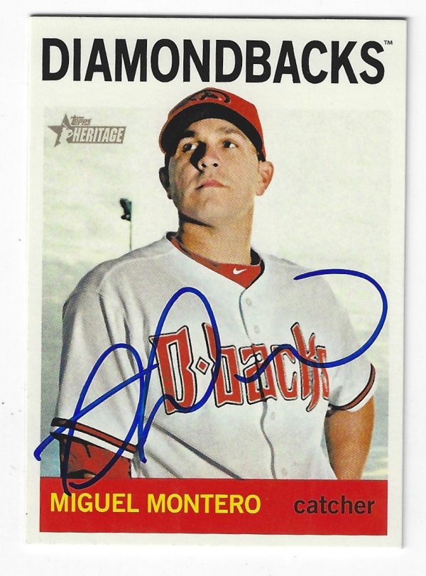 Autographed MIGUEL MONTERO Arizona Diamondbacks  2013 Topps Heritage Card