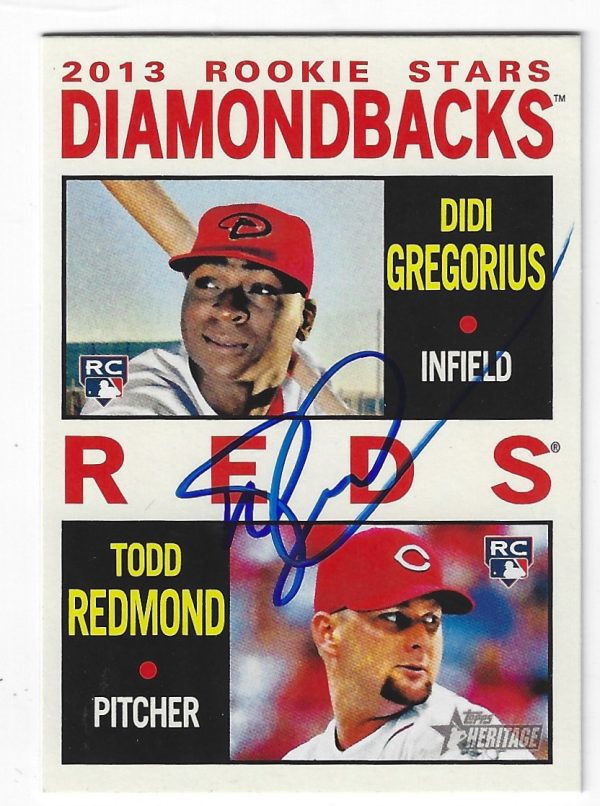 Autographed DIDI GREGORIUS Arizona Diamondbacks  2013 Topps Heritage Card