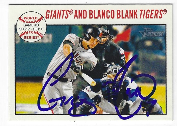 Autographed GREGOR BLANCO San Francisco Giants  2013 Topps Heritage Card