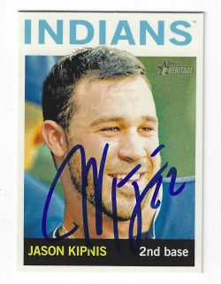 Autographed JASON KIPNIS Cleveland Indians 2013 Topps Heritage Card