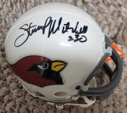 AUTOGRAPHED STUMP MITCHELL St. Louis Cardinals Mini Helmet