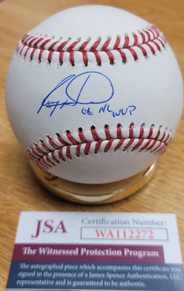 RYAN HOWARD "06 NL MVP" Autographed Official Major League Baseball JSA
