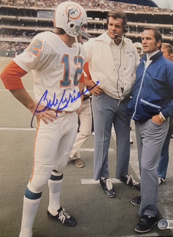 Autographed BOB GRIESE 11x14 Miami Dolphins photo Beckett Witness
