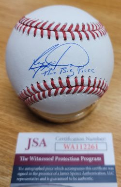 RYAN HOWARD "The Big Piece" Autographed Official Major League Baseball JSA