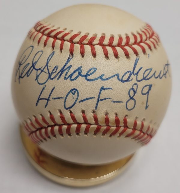 Autographed RED SCHOENDIENST "HOF 89" Official National League Baseball