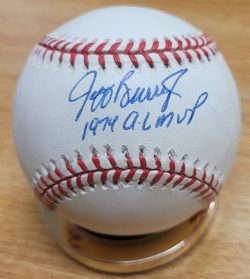 Autographed JEFF BURROUGHS "74 AL MVP" Official American League Baseball