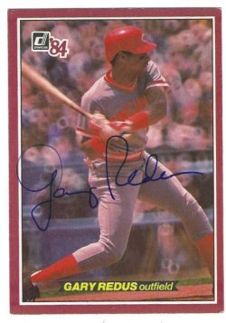 Autographed GARY REDUS Cincinnati Reds 1984 Donruss Action All Stars Card