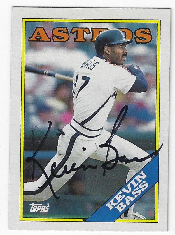 Autographed KEVIN BASS Houston Astros 1988 Topps card