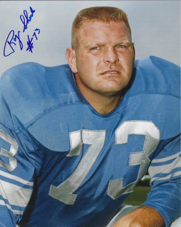 Autographed ROGER SHOALS 8X10 Detroit Lions Photo