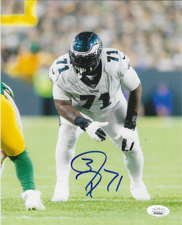 Autographed JASON PETERS 8X10 Philadelphia Eagles Photo JSA