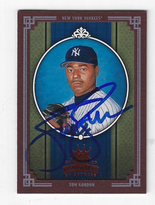 Autographed TOM GORDON New York Yankees 2005 Donruss Diamond King