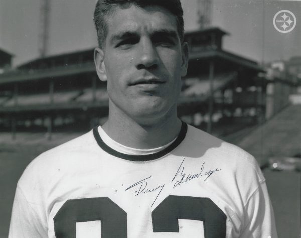 Autographed DEWEY BRUNDAGE 8X10 Pittsburgh Steelers Photo