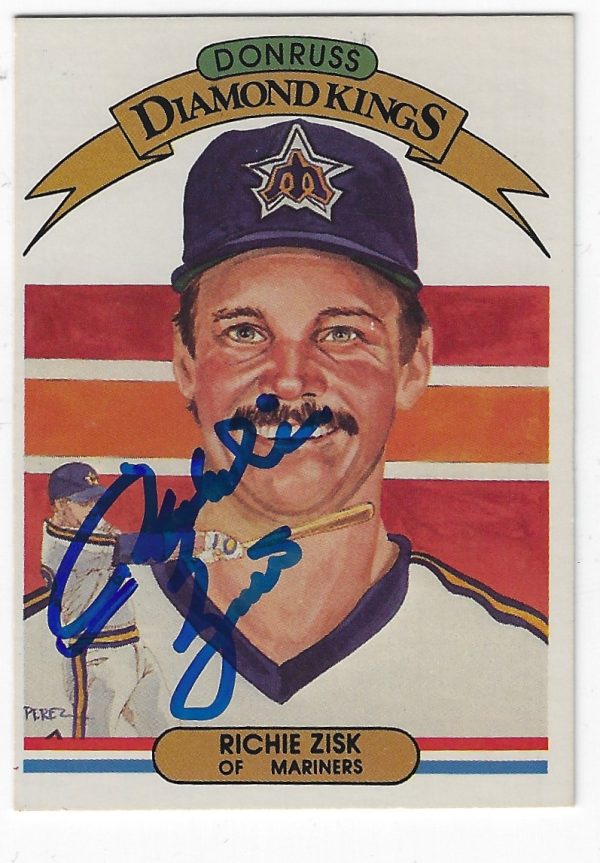 Autographed RICHIE ZISK 1982 Donruss Diamond King Card