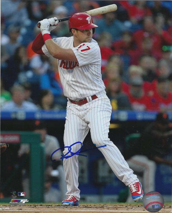 AUTOGRAPHED RHYS HOSKINS 8X10 Philadelphia Phillies Photo