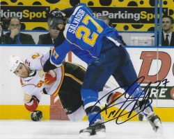 Autographed BRYCE SALVADOR 8X10 St. Louis Blues Photo