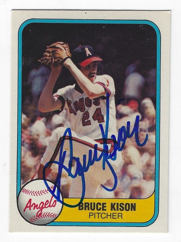 Autographed BRUCE KISON California Angels 1981 Fleer Card