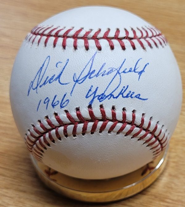 Autographed DICK SCHOFIELD "1966 Yankee" Official Major League Baseball