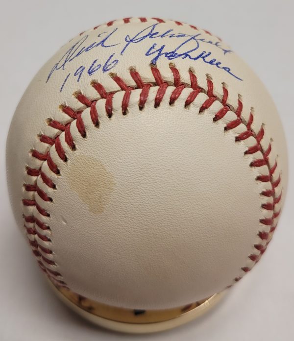 Autographed DICK SCHOFIELD "1966 Yankee" Official Major League Baseball - Image 2