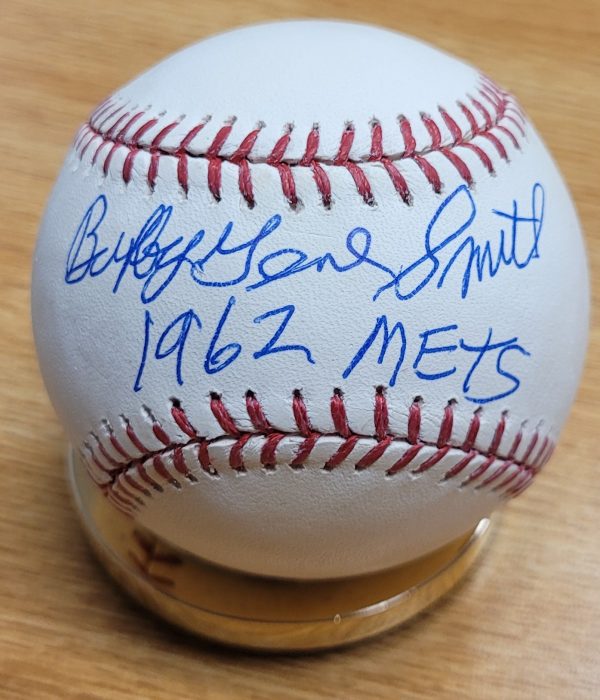 Autographed BOBBY GENE SMITH "1962 Mets" Official Major League Baseball